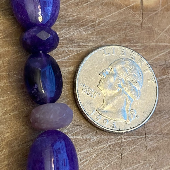 Caroline Pollack/Relios amethyst 925 sterling silver bead bracelet - Picture 4 of 10